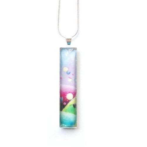 tall floral pendant