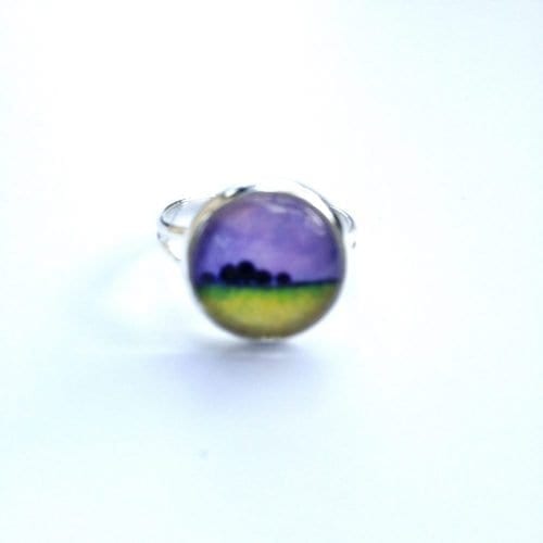 purple glass ring