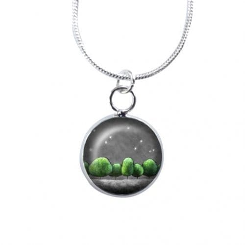 Green and grey necklace