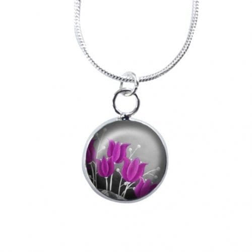Mini purple and grey necklace